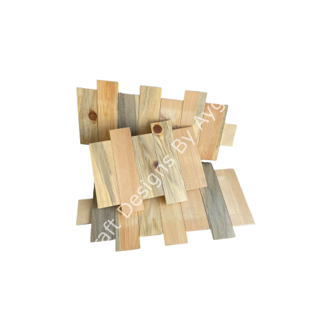 Boyanabilir Ahşap Ham Objeler -MASİF ASİMETRİK UZUN PANO