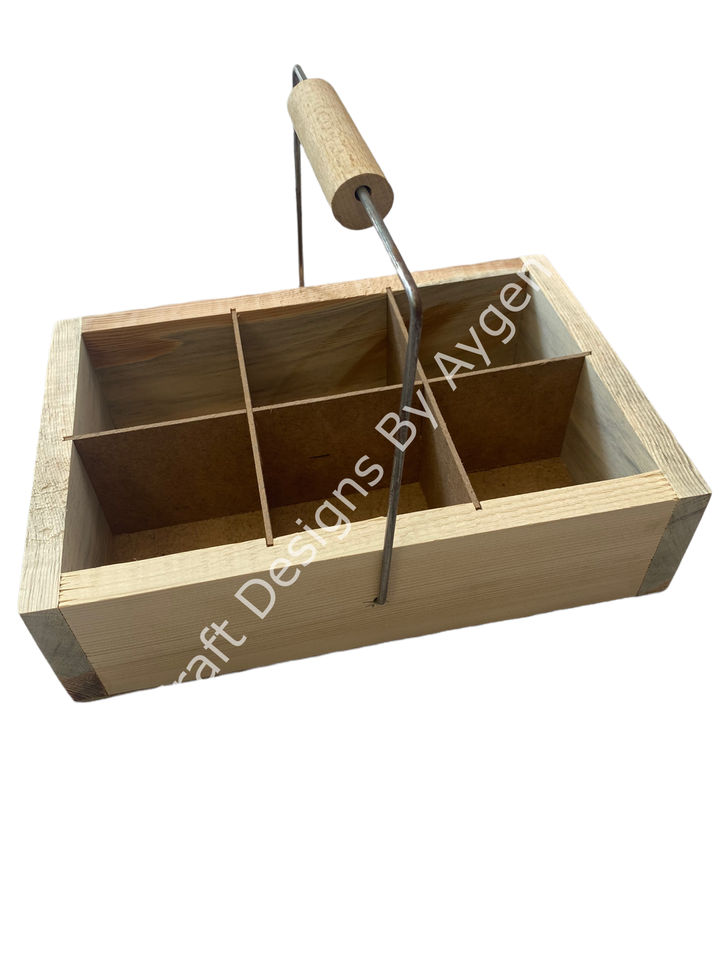 Boyanabilir Ahşap Ham Objeler -MASİF 6 BÖLMELİ SUKULENTLİK