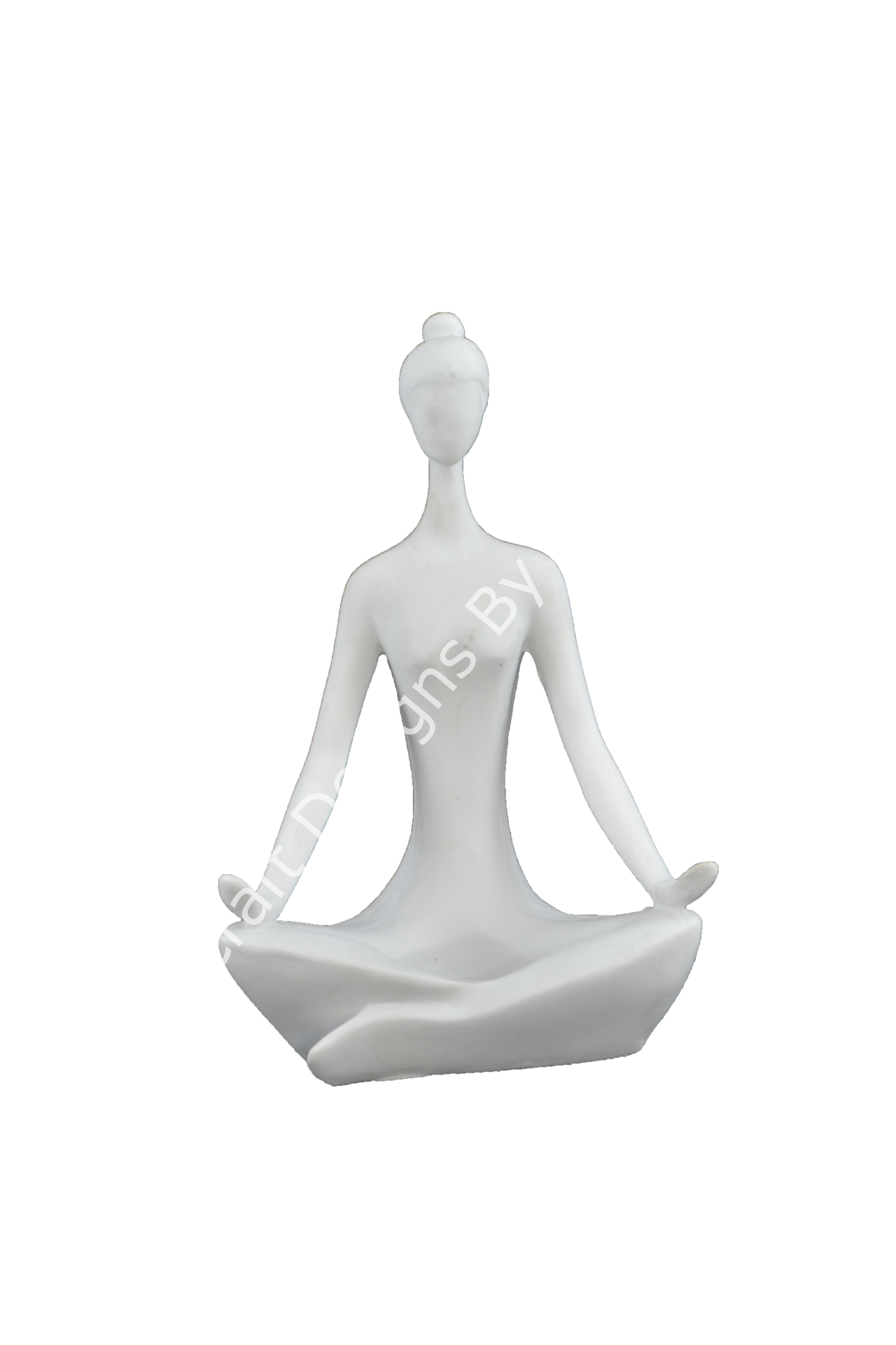 Boyanabilir Polyester Ham Objeler -YOGACI KADIN MUMLUK ELLERİ DİZİNDE 19X13 CM