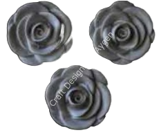 Boyanabilir Polyester Ham Objeler -ÜÇLÜ ÇİÇEK 7X6,5 CM