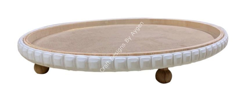 Boyanabilir Ahşap Ham Objeler -OVALSUNUMLUK27X37