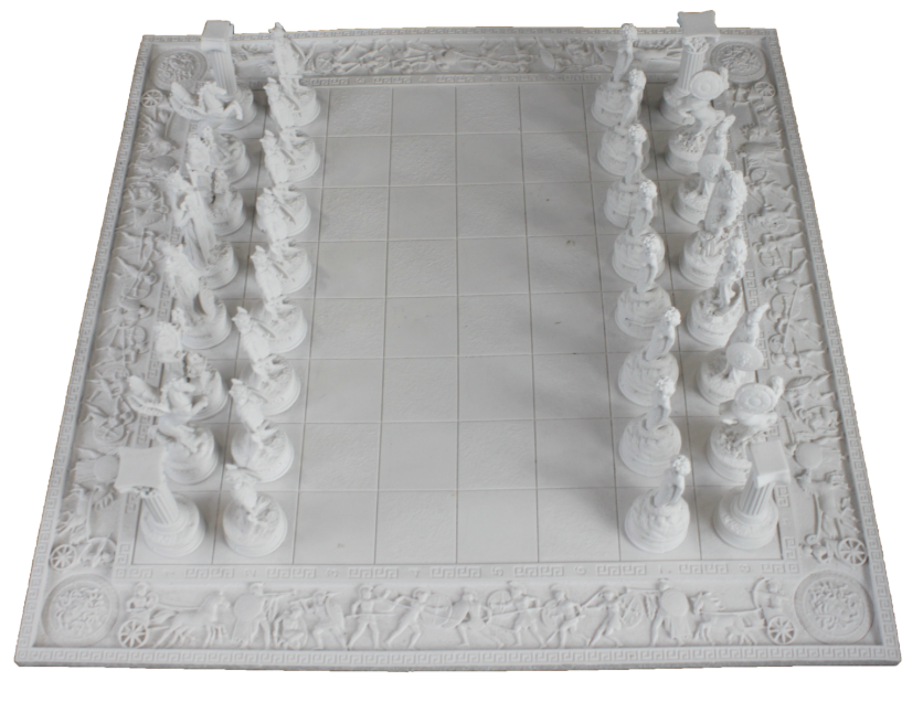 Boyanabilir Polyester Ham Objeler -YUNAN MİTOLOJİK SATRANÇ SETİ