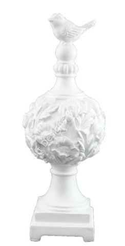 Boyanabilir Polyester Ham Objeler -KAİDELİ KUŞLU BİBLO 31X12 CM