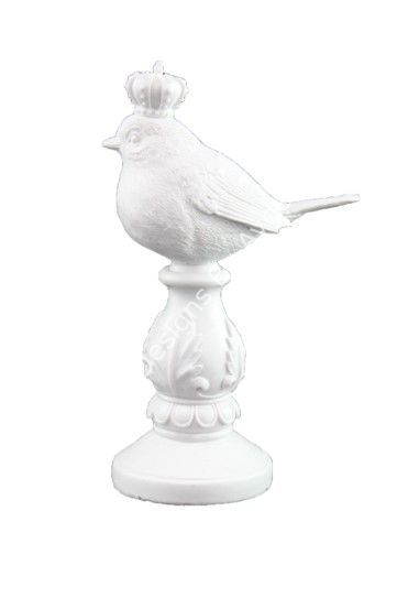 Boyanabilir Polyester Ham Objeler -KÜÇÜK KAİDELİ KRAL KUŞ 17X12 CM