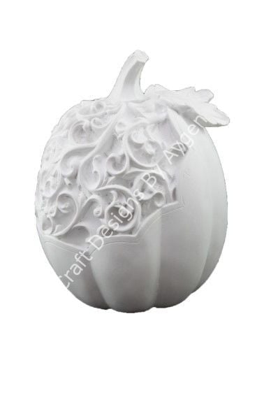 Boyanabilir Polyester Ham Objeler -BÜYÜK SÜSLÜ KABAK 24X20 CM