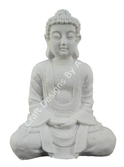 Boyanabilir Polyester Ham Objeler -OTURAN BUDA 21X16 CM