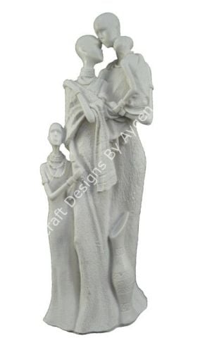 Boyanabilir Polyester Ham Objeler -ZENCİ AİLE 29X10 CM