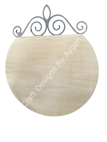 Boyanabilir Ahşap Ham Objeler -FERFORJE DEKORLU PANO BÜYÜK