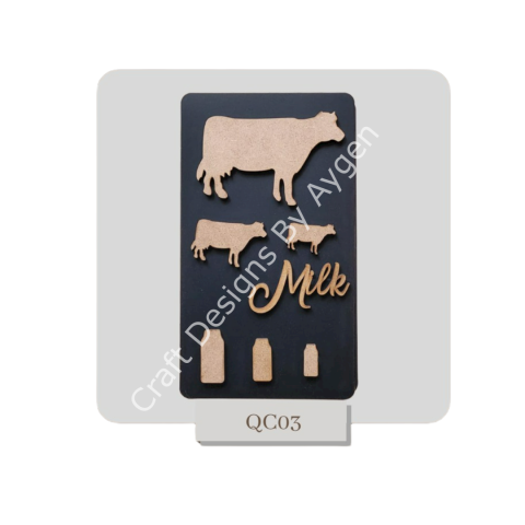 Boyanabilir Ahşap Ham Objeler -QUEEN CRAFT LAZER SET 03