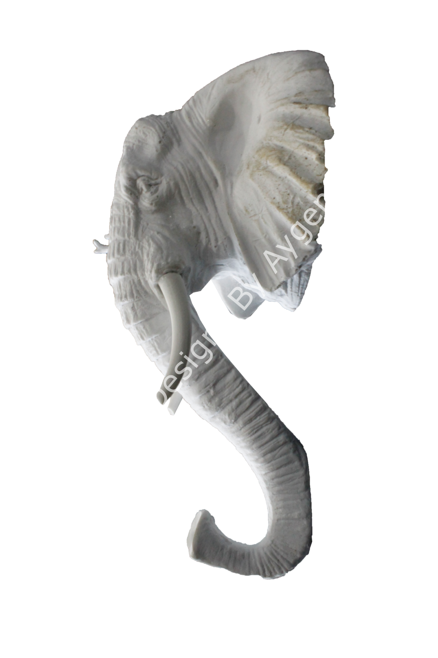 Boyanabilir Polyester Ham Objeler -FİL DUVAR ASKISI(15X10CM)