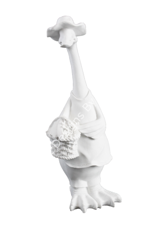 Boyanabilir Polyester Ham Objeler -BAYAN KÜÇÜK ÖRDEK 30X10 CM