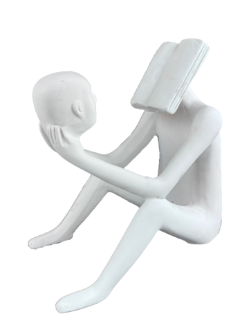 Boyanabilir Polyester Ham Objeler -KİTAP KAFALI SOYUT ADAM