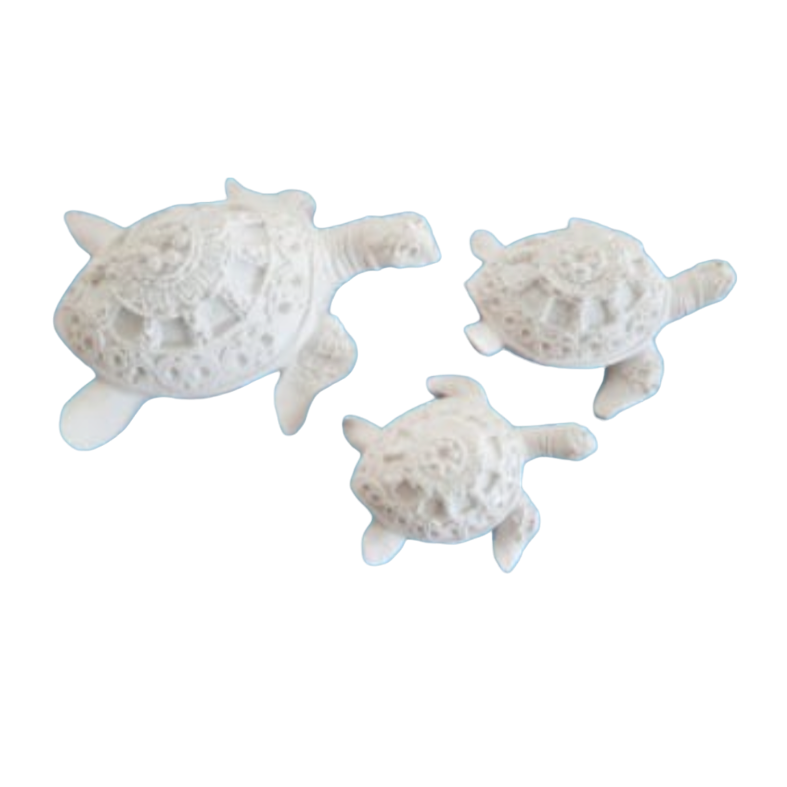 Boyanabilir Polyester Ham Objeler -KAPLUMBAĞA TAKIM  15X12