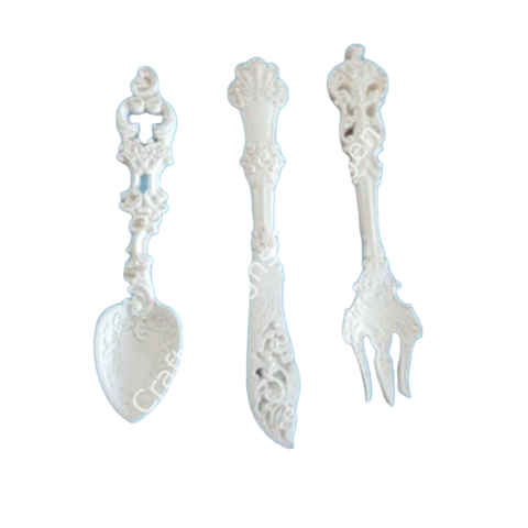 Boyanabilir Polyester Ham Objeler -ÇATALKAŞIKBIÇAK  25X6