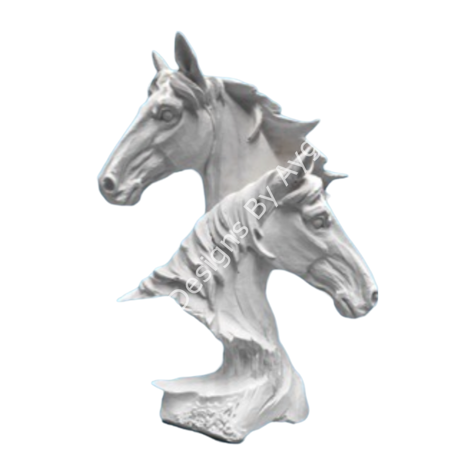 Boyanabilir Polyester Ham Objeler -İKİLİ AT KAFASI  23X16