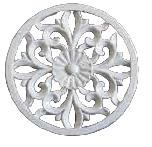 Boyanabilir Polyester Ham Objeler -YUVARLAK ORTA KABARTMA 20 CM