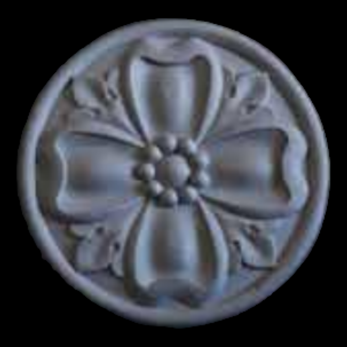 Boyanabilir Polyester Ham Objeler -YUVARLAK ORTA KABARTMA 20 CM