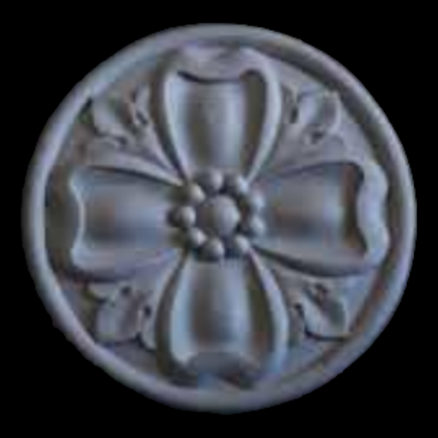 Boyanabilir Polyester Ham Objeler -YUVARLAK ORTA KABARTMA 20 CM