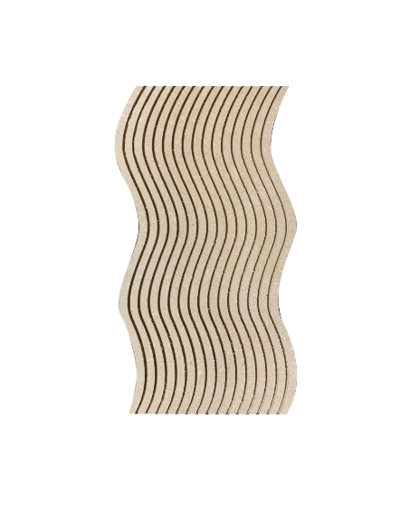 Boyanabilir Ahşap Ham Objeler - DALGALI SUNUMLUK KÜÇÜK