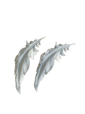 Boyanabilir Polyester Ham Objeler - İKILI TÜY SET 26 X 8 CM