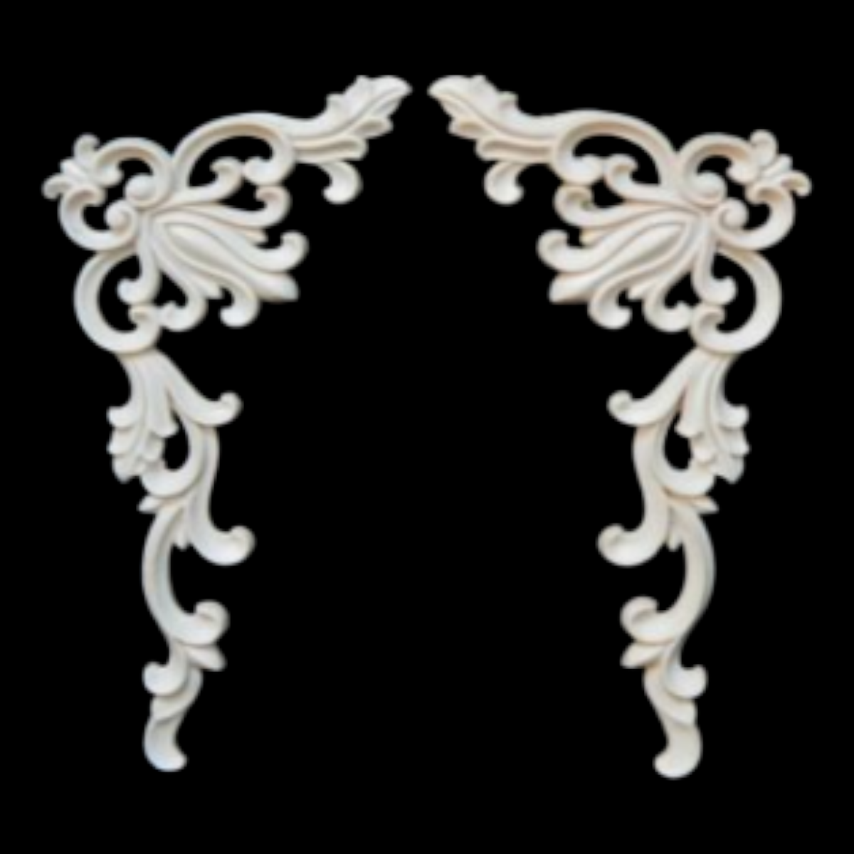 Boyanabilir Polyester Ham Objeler -İKİLİ KÖŞE KABARTMA 25X14 CM