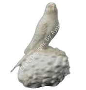 Boyanabilir Polyester Ham Objeler -MEYVE ÜSTÜNDE KUŞ 2 14,5X13 CM