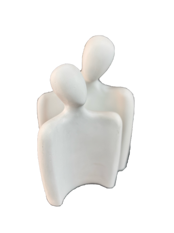 Boyanabilir Polyester Ham Objeler - SARILAN SOYUT ÇİFT 24x16 CM
