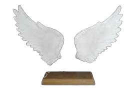 Boyanabilir Polyester Ham Objeler -KAİDELİ KÜÇÜK KANAT 33X25 CM