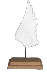 Boyanabilir Polyester Ham Objeler -KAİDELİ TEKLİ KANAT 43X22 CM