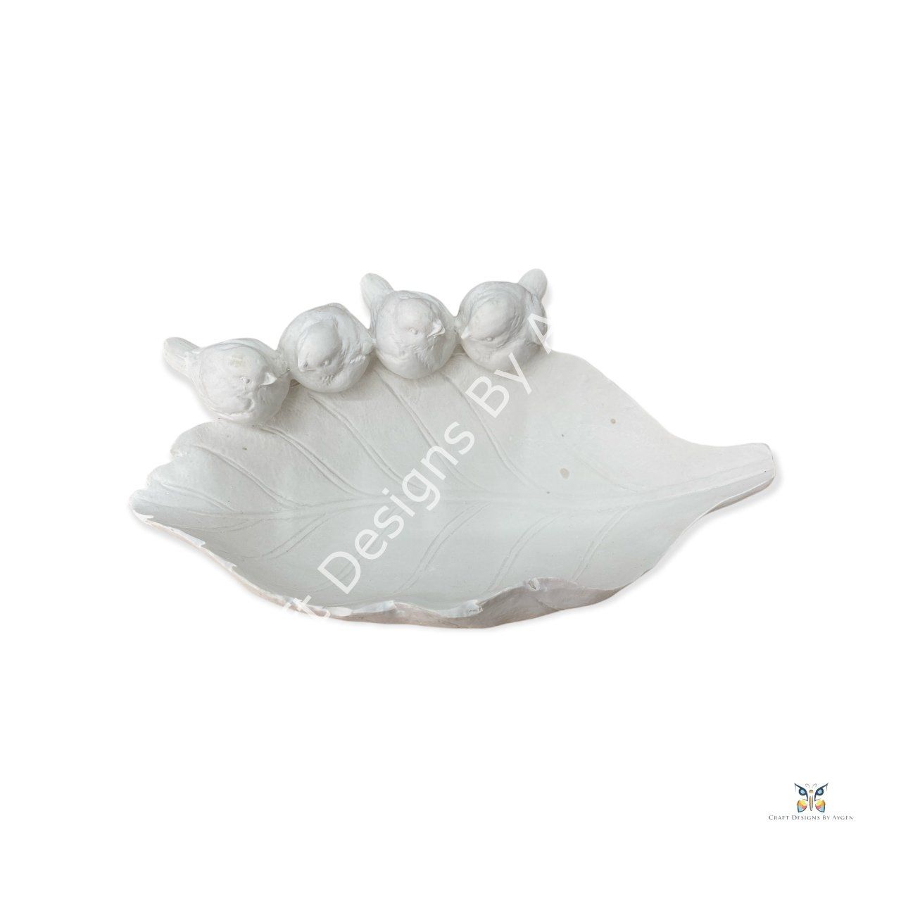 Boyanabilir Polyester Ham Objeler -DÖRT KUŞLU TABAK