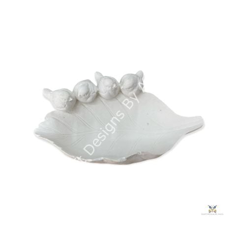 Boyanabilir Polyester Ham Objeler -DÖRT KUŞLU TABAK