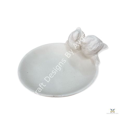 Boyanabilir Polyester Ham Objeler -İKİ KUŞLU TABAK