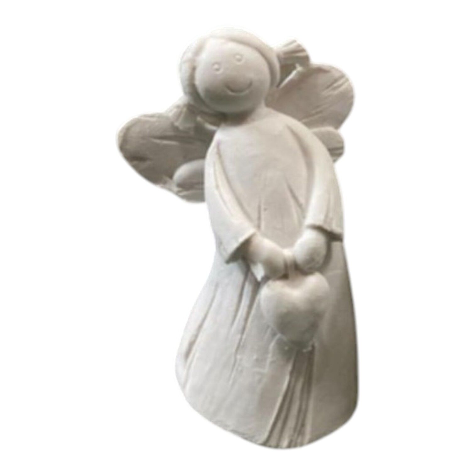 Boyanabilir Polyester Ham Objeler - KÜÇÜK MELEK KIZ KAPLİ 10x4 CM