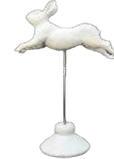 Boyanabilir Polyester Ham Objeler -KOŞAN TAVŞAN 28X20 CM