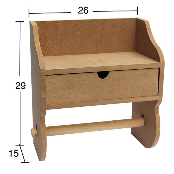 Boyanabilir Ahşap Ham Objeler - ÇEKMECELİ HAVLULUK