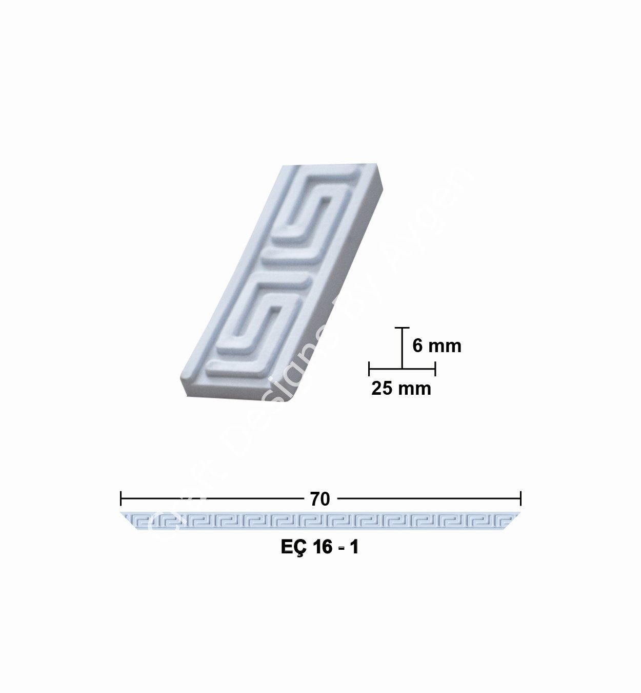 Boyanabilir Çıta&Aplik Objeler -EÇ 16-1 70 cm ESNEK MOBİLYA ÇITASI