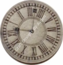 Boyanabilir Ahşap Ham Objeler - MİNYATÜR SAAT TEKLİ