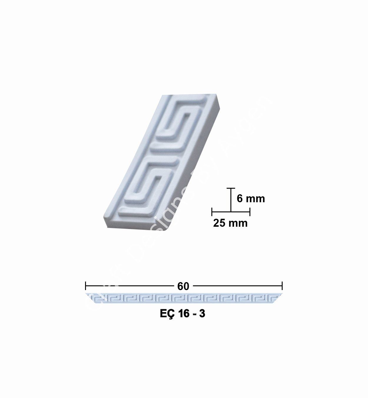 EÇ 16-3 60 cm ESNEK MOBİLYA ÇITASI