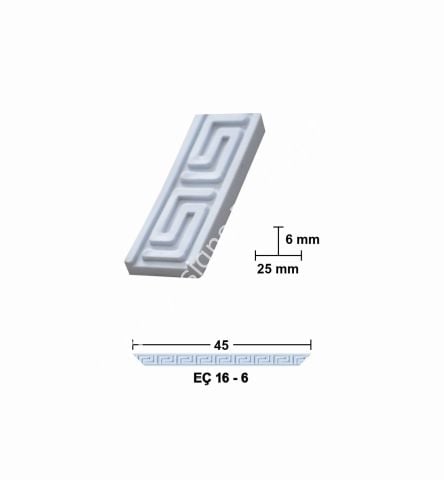 Boyanabilir Çıta&Aplik Objeler -EÇ 16-6 45 cm ESNEK MOBİLYA ÇITASI
