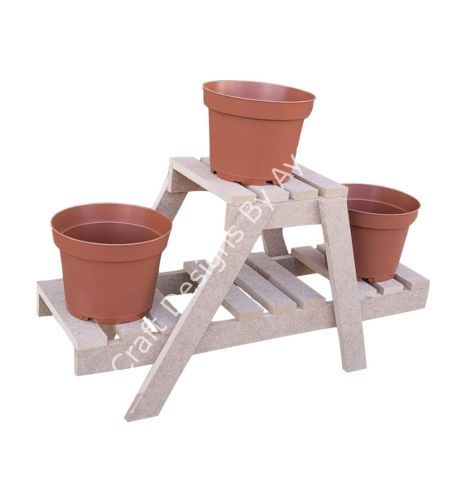 Boyanabilir Ahşap Ham Objeler - MERDİVEN SAKSILIK