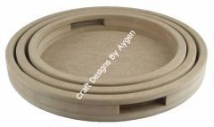 Boyanabilir Ahşap Ham Objeler -KÜÇÜK BOY YUVARLAK TEPSİ 29 CM