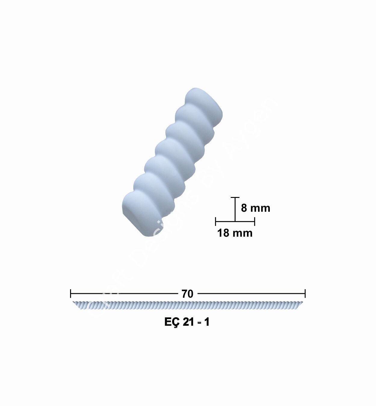 Boyanabilir Çıta&Aplik Objeler -EÇ 21-1 70 cm ESNEK MOBİLYA ÇITASI