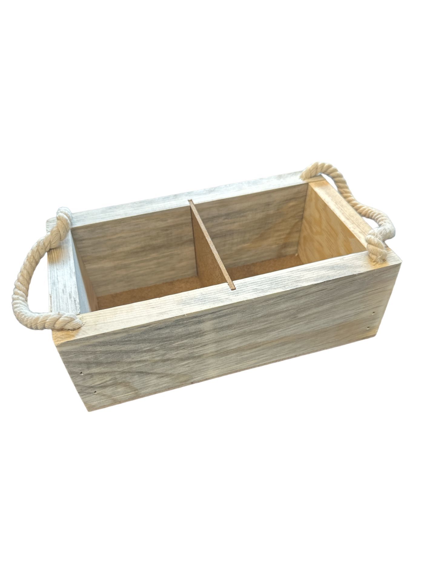 Boyanabilir Ahşap Ham Objeler -MASIF 2 BÖLMELI KUTU