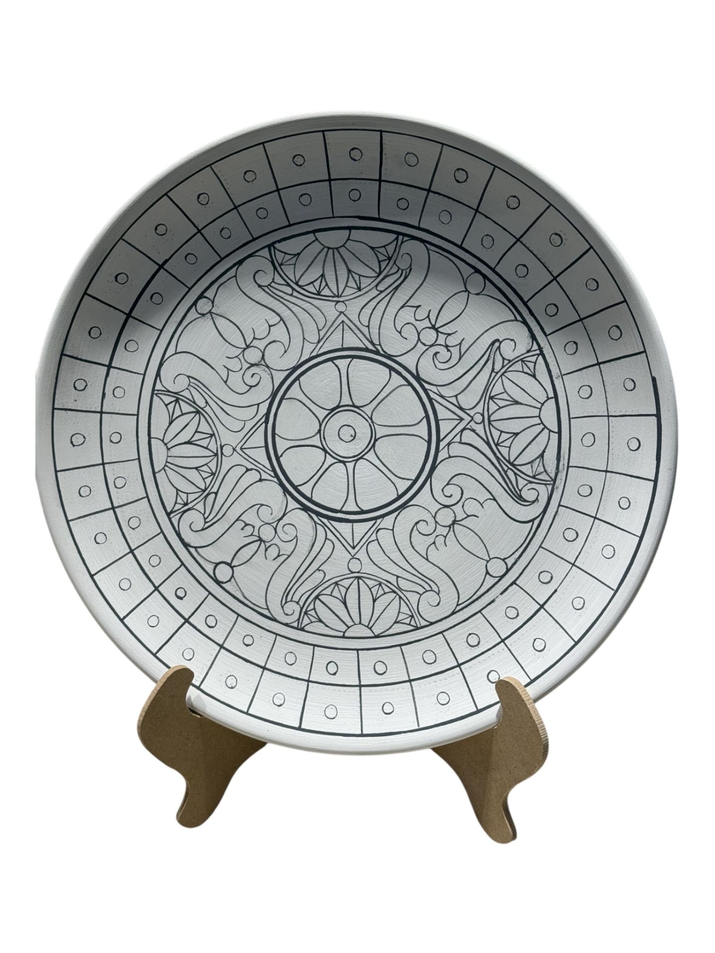 Çini Tahrirli Bisküvi - MODERN TABAK 30 CM