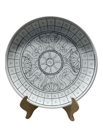 Çini Tahrirli Bisküvi - MODERN TABAK 30 CM