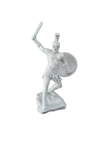 Boyanabilir Polyester Ham Objeler -HECTOR KILIÇLI SAVAŞÇI 32X18 CM