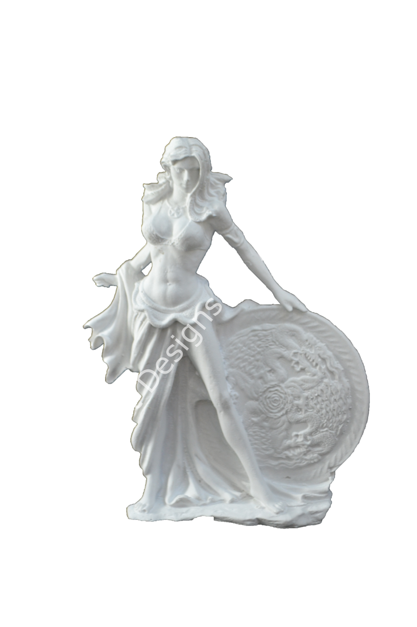 Boyanabilir Polyester Ham Objeler -SAVAŞÇI KADIN 22X16 CM