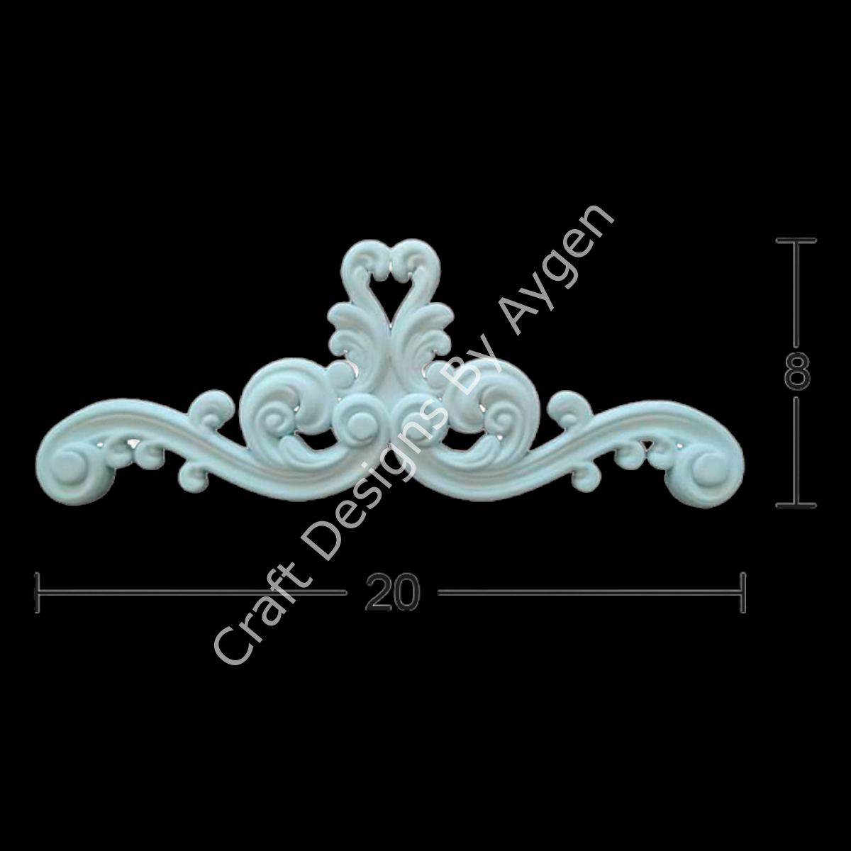 Boyanabilir Çıta&Aplik Objeler -ESNEK APLİK EA 16 20 X 8 CM