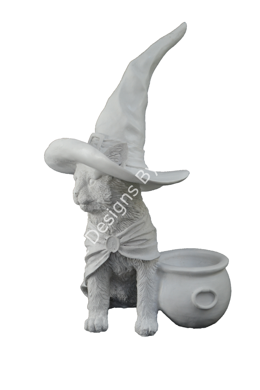 Boyanabilir Polyester Ham Objeler -CADI ŞAPKALI KEDİ 37X20 CM