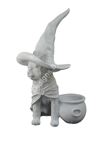 Boyanabilir Polyester Ham Objeler -CADI ŞAPKALI KEDİ 37X20 CM